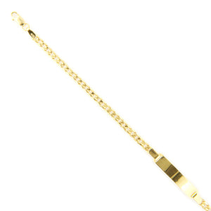 Bracciale Targa in Oro Giallo Maglia Grumette