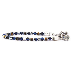 Bracciale Unisex dischetto Occhio Di Tigre Blu Ematite Portonovo