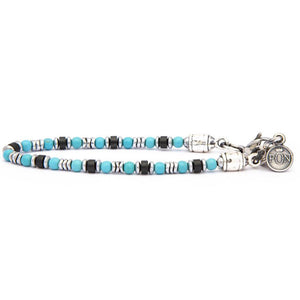 Bracciale Unisex dischetto Onice Turchese Ematite Portonovo