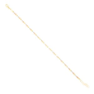 Bracciale Unisex in Oro 3 Colori con Palline Diamantate