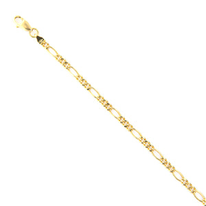 Bracciale Unisex in Oro Giallo Maglia 3+1