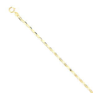 Bracciale Unisex in Oro Giallo Maglia Traversino