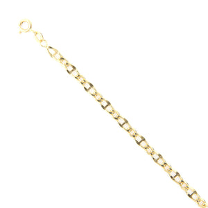 Bracciale Unisex in Oro Giallo Maglia Traversino Alternato