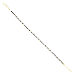 Bracciale Unisex in Oro Giallo e Spinello Nero