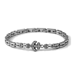 Bracciale Uomo Ancora Steel & Black Diamond Nomination