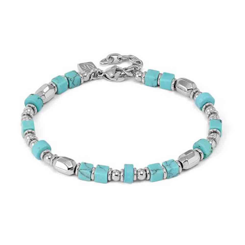 Bracciale Uomo Instinctstyle Infinity con Pietre colorate squadrate Nomination