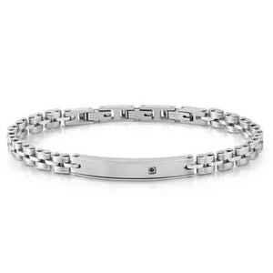 Bracciale Uomo Silver Strong Diamond con diamante nero Nomination