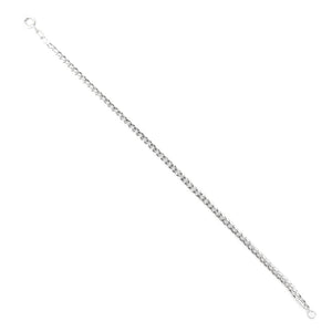 Bracciale Uomo in Oro Bianco con Maglia Grumette
