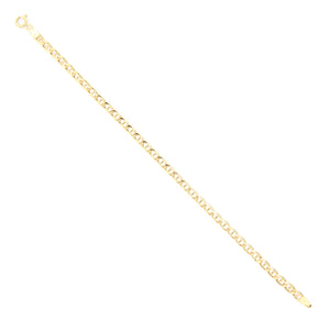 Bracciale Uomo in Oro Giallo con Maglia Traversino Vuota