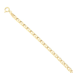 Bracciale Uomo in Oro Giallo con Maglia Traversino Vuota