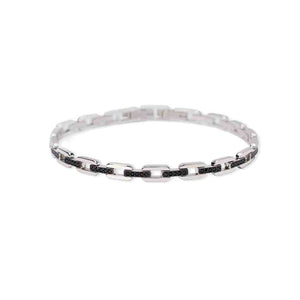 Bracciale Uomo in argento con elementi imperniati e zirconi Mabina Gioielli