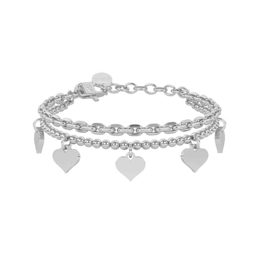 Bracciale catena forzatina e sfere con cuore Style 42 732327 Kidult