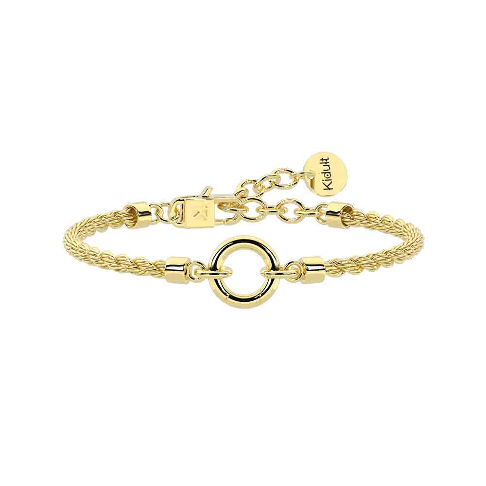 Bracciale componibile con catena corda in acciaio dorato Componibile By You 732406 Kidult