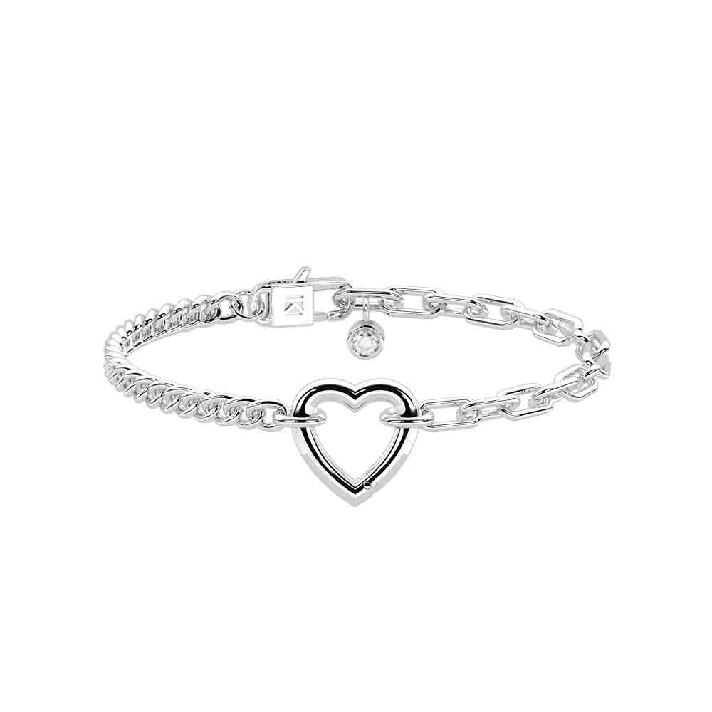 Bracciale componibile con catena groumette e a maglie allungate in acciaio Componibile By You 732409 Kidult
