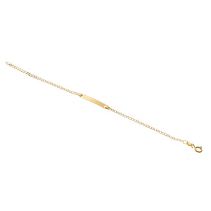 Bracciale con Targhetta 9 Carati Bambino Battesimo Oro