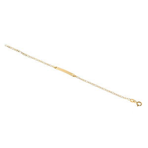 Bracciale con Targhetta Bambino Battesimo Oro 9 Carati