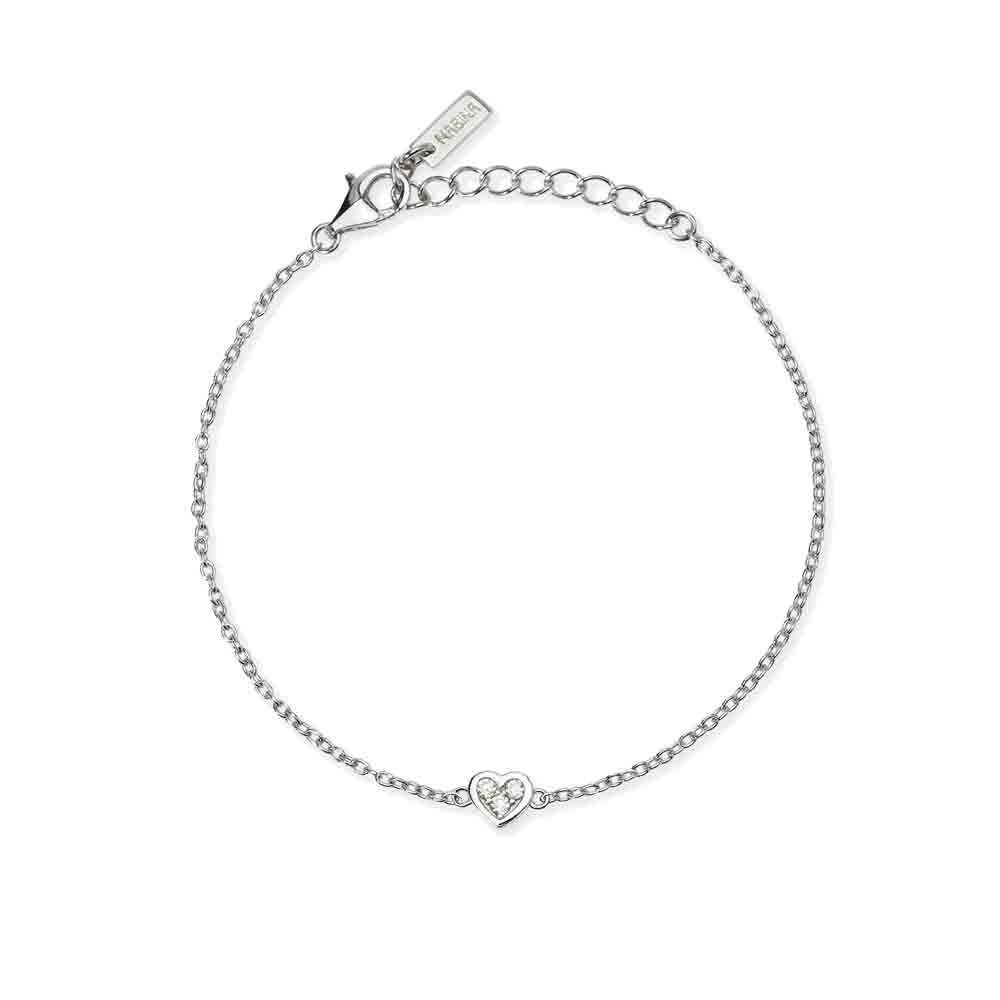 Bracciale con cuore e trilogy di diamanti lab-grown My Diamond Mabina Gioielli