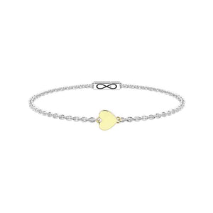 Bracciale con cuore in oro 9kt e chiusura non-reversibile 732318-16 Kidult