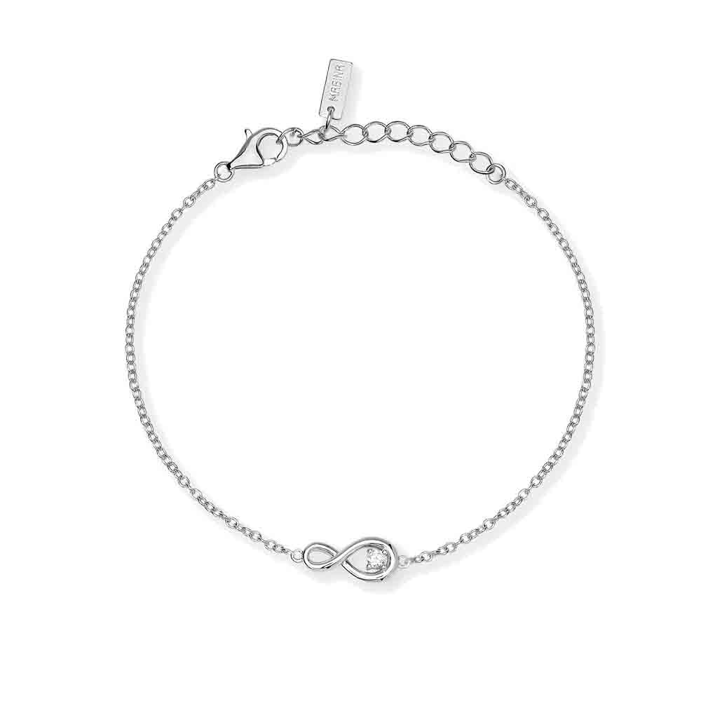 Bracciale con infinito e diamante lab-grown My Diamond Mabina Gioielli