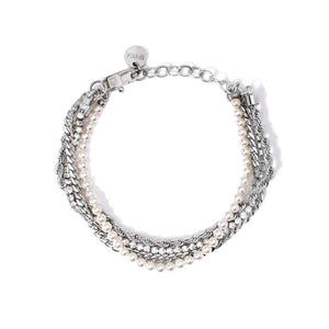 Bracciale in Acciaio con perle e tennis bianco Style 08 831029 Kidult