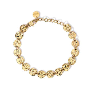 Bracciale in Acciaio dorato con tondi effetto martellato Style 03 831007 Kidult