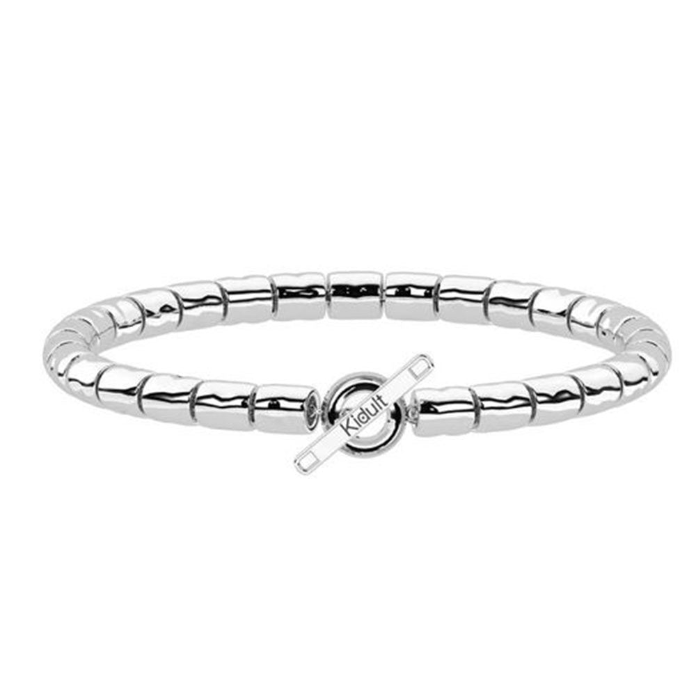 Bracciale in acciaio con catena forzatina e cilindri Componibile By You 732417-18 Kidult