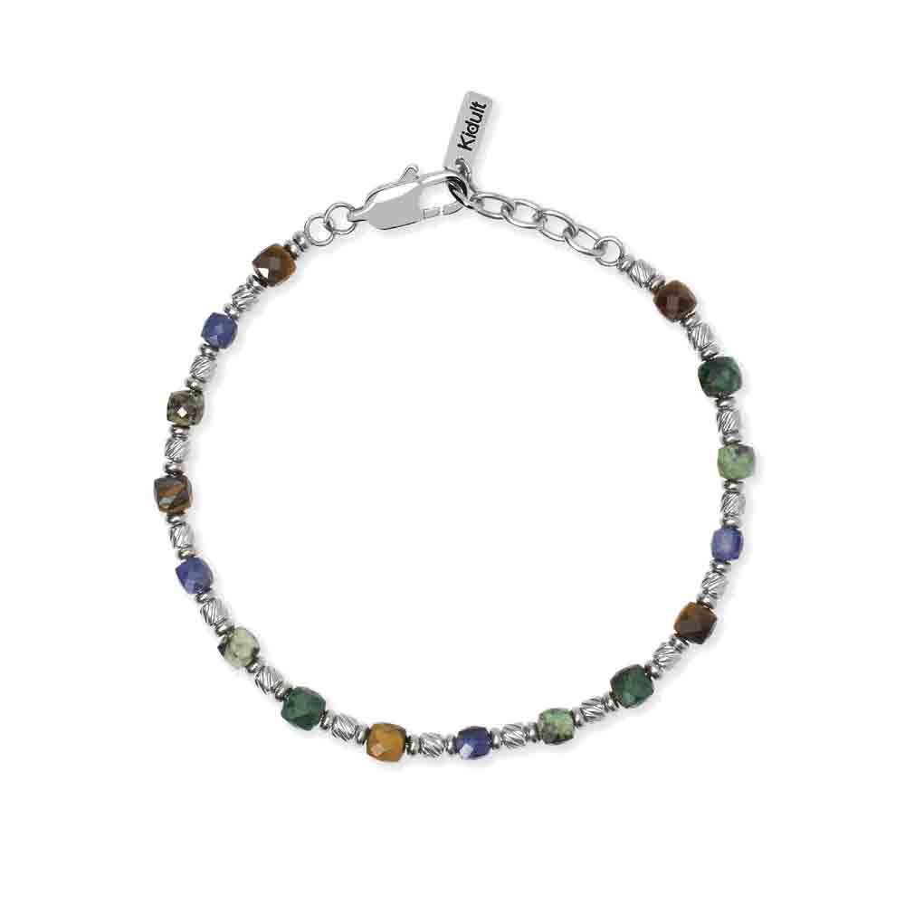 Bracciale in acciaio con pietre multicolor Style 26 831141 Kidult