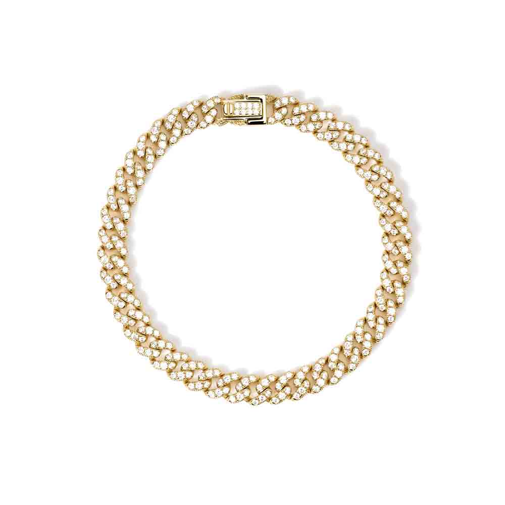 Bracciale placcato oro con catena groumette Mabina Gioielli