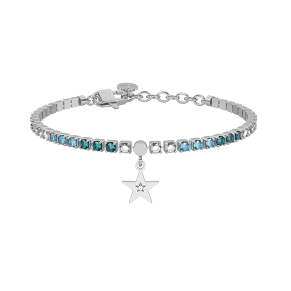 Bracciale tennis azzurro con ciondolo stella Style 49 732323 Kidult