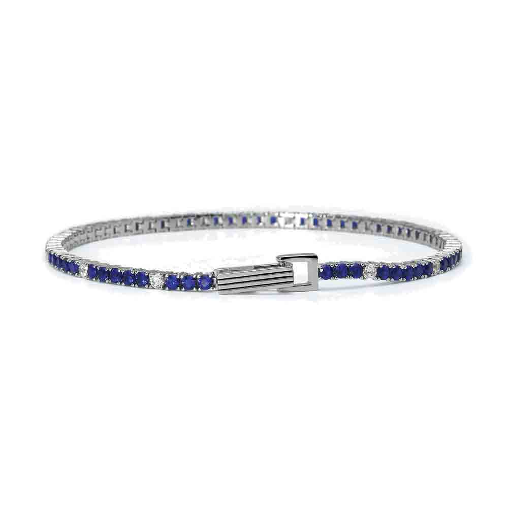 Bracciale tennis blu Misura S Mabina Gioielli