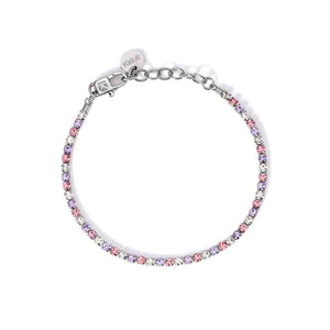Bracciale tennis cristalli bianchi e rosa Style 11 831018 Kidult