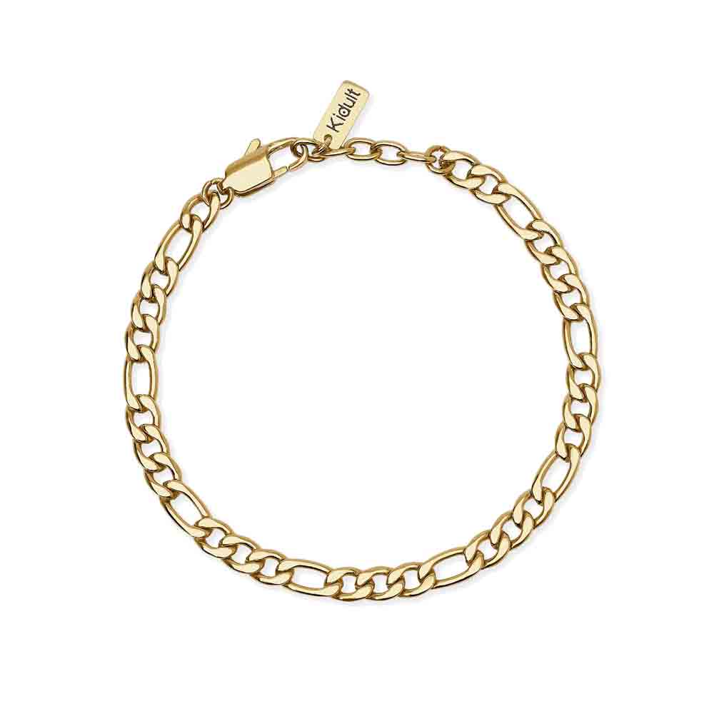 Bracciale uomo in acciaio dorato con catena figaro Style 36 831162 Kidult