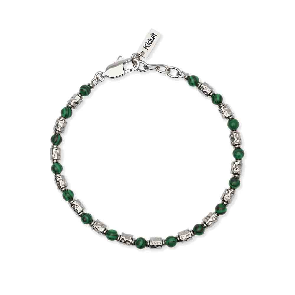 Bracciale uomo in acciaio e malachite sintetica Style 38 831163 Kidult