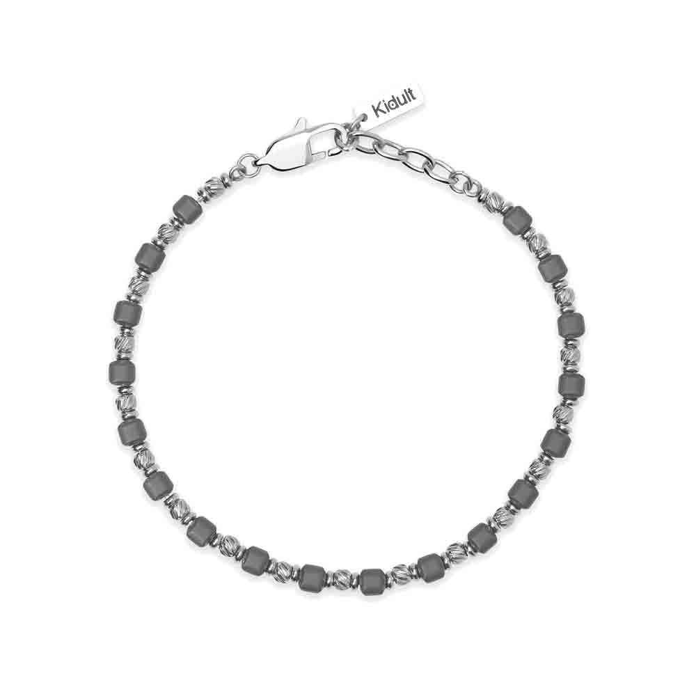 Bracciale uomo in acciaio ed ematite Style 26 831123 Kidult