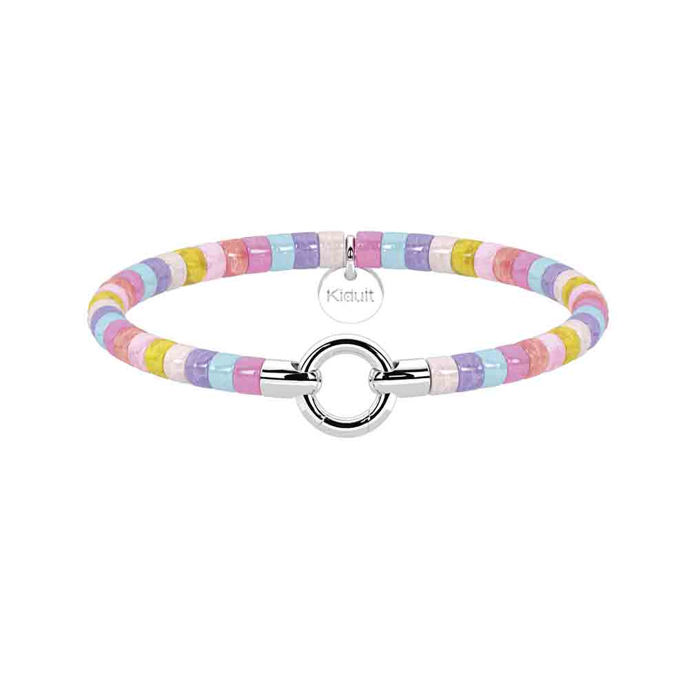 Braccialecomponibile con conchiglie multicolor striate 732411 Kidult