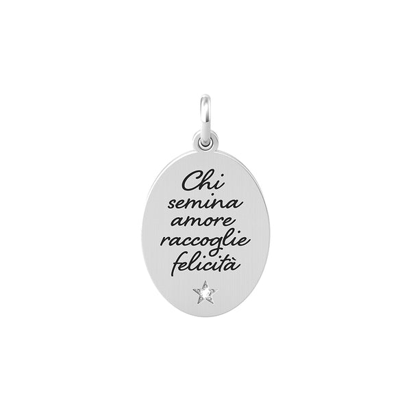 Collana con ciondolo in argento sterling amore infino, ciondolo