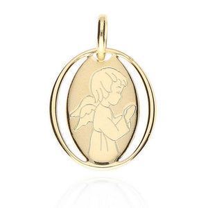 Ciondolo Angelo in Oro Giallo
