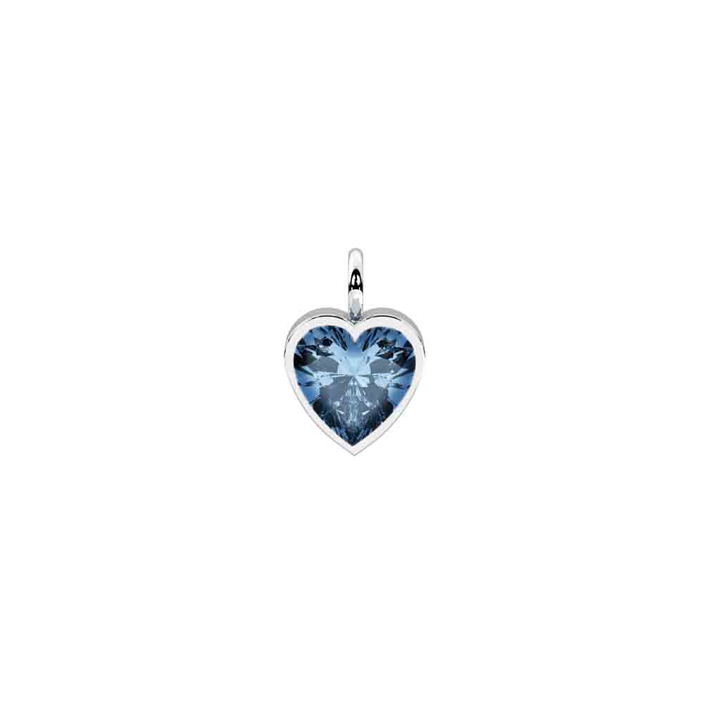 Ciondolo Energy Stone con cristallo azzurro taglio cuore Componibile By You 741253 Kidult