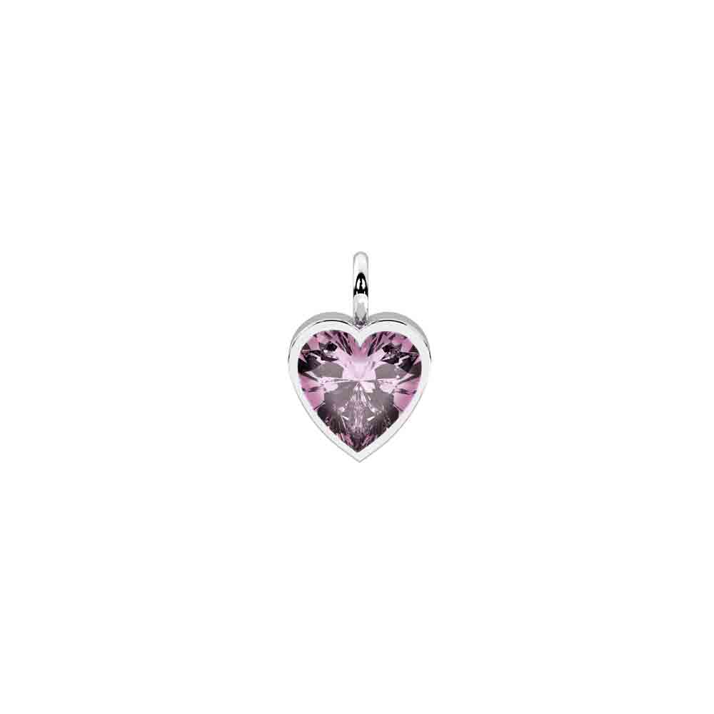 Ciondolo Energy Stone con cristallo rosa taglio cuore Componibile By You 741252 Kidult