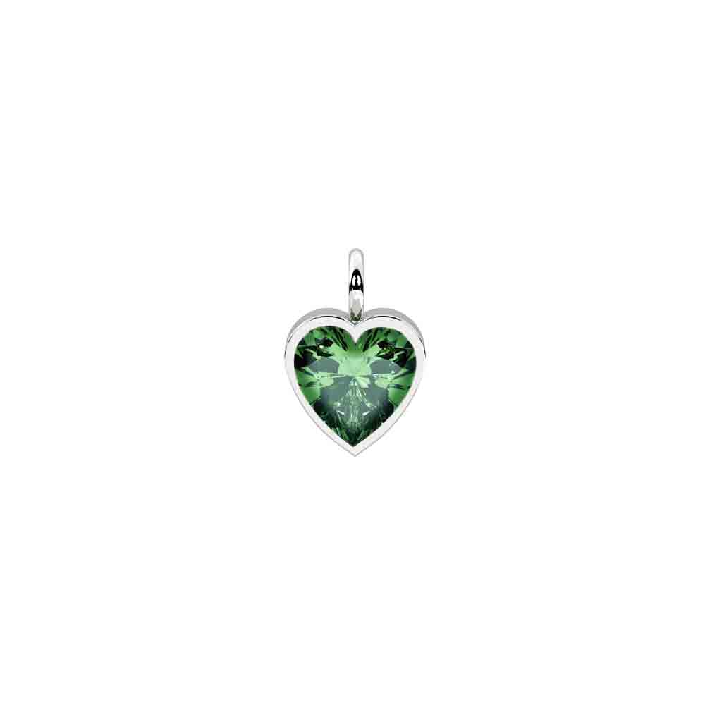 Ciondolo Energy Stone con cristallo verde taglio cuore Componibile By You 741254 Kidult