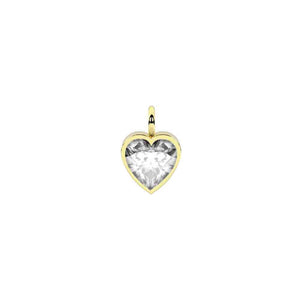 Ciondolo Energy Stone dorato con cristallo taglio cuore Componibile By You 741251 Kidult