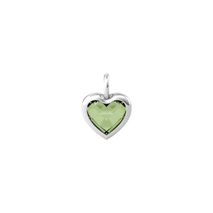 Ciondolo a cuore in glass verde Componibile By You Energy Stone 741094 Kidult