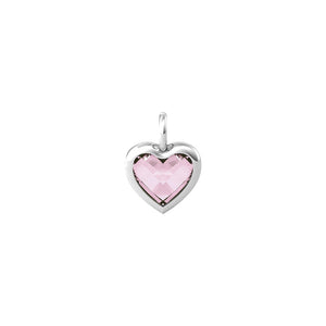 Ciondolo a cuore in glass rosa Componibile By You Energy Stone 741092 Kidult