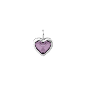 Ciondolo a cuore in glass viola Componibile By You Energy Stone 741093 Kidult