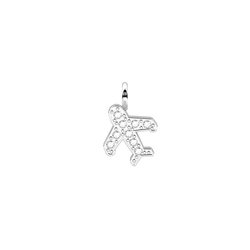Ciondolo aeroplano con cristalli Componibile By You Symbols 741233 Kidult