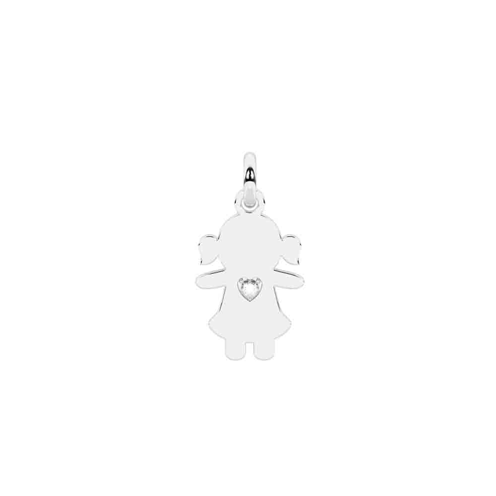 Ciondolo bimba in acciaio Componibile By You Symbols 741337 Kidult