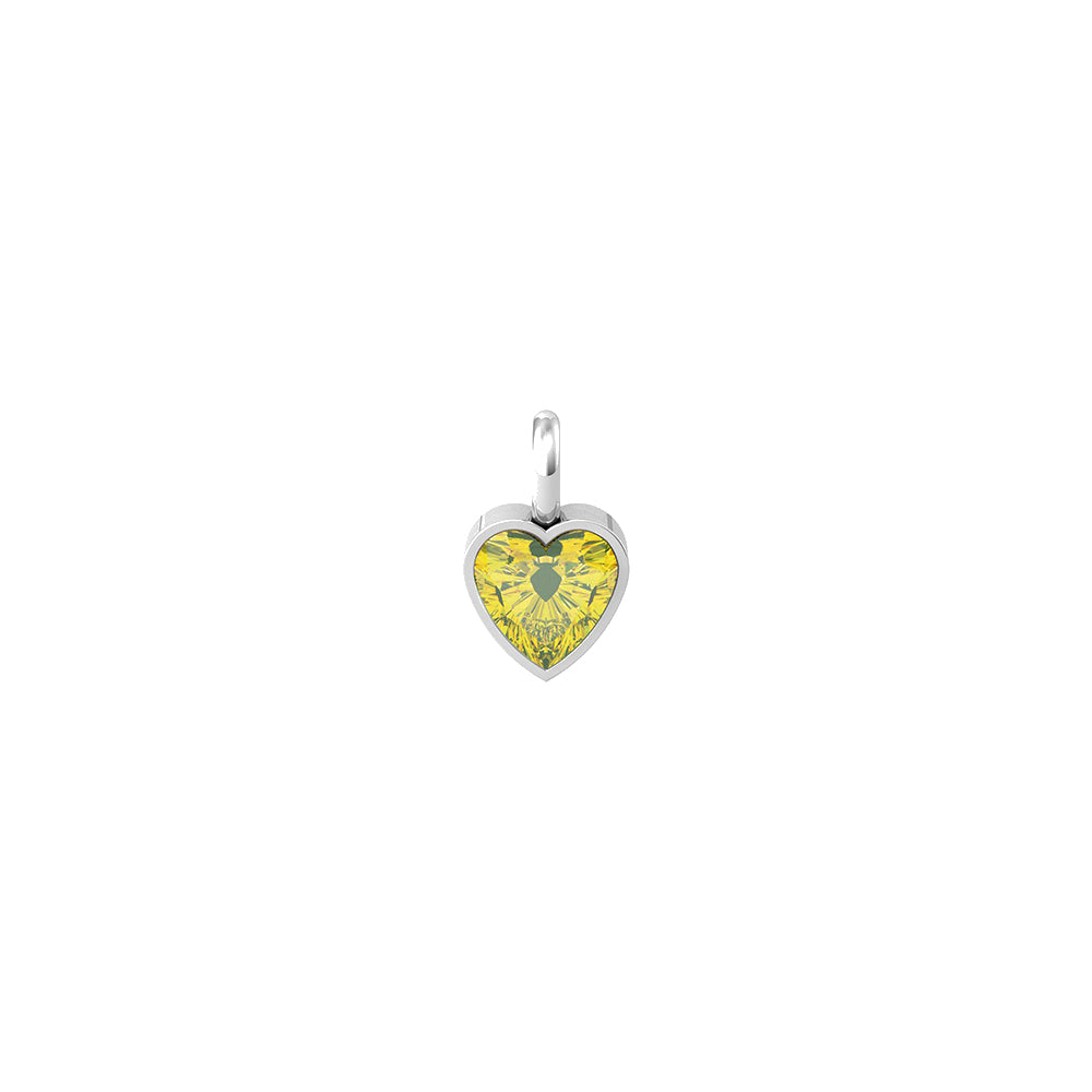 Ciondolo con zircone giallo taglio cuore Componibile By You Energy Stone 741130 Kidult