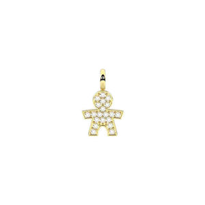 Ciondolo dorato a forma di bambino Componibile By You Figlio il Senso della Vita 741184 Kidult