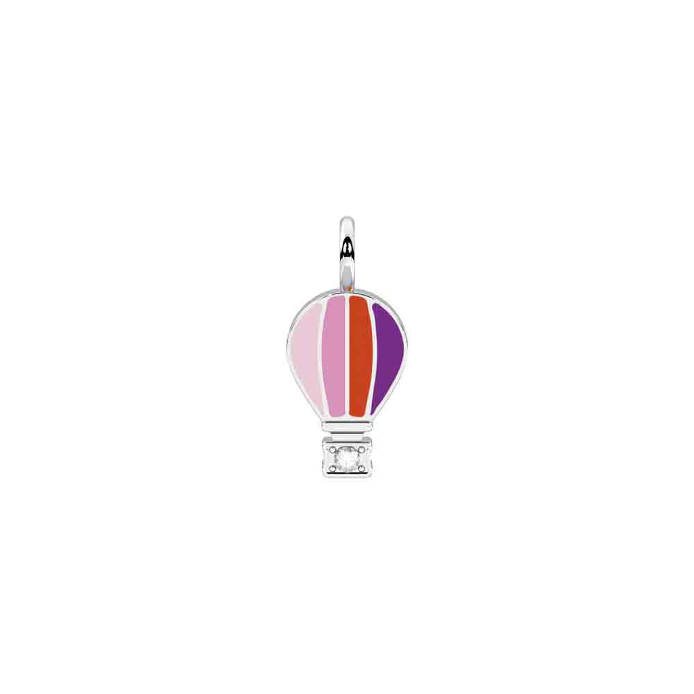 Ciondolo mongolfiera multicolor con cristalli Componibile By You Symbols 741228 Kidult