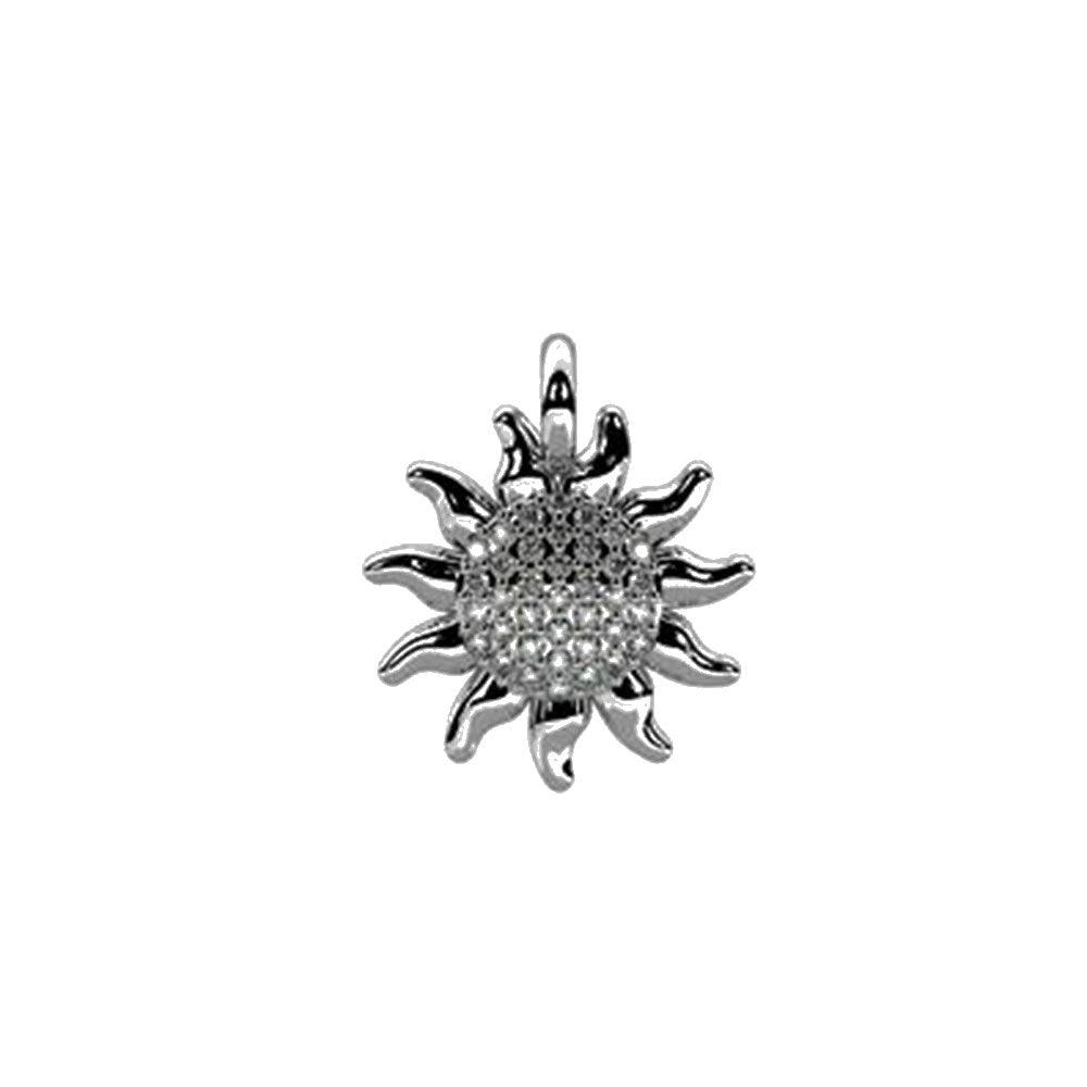 Ciondolo sole in acciaio e cristalli Componibile By You Symbols 741348 Kidult